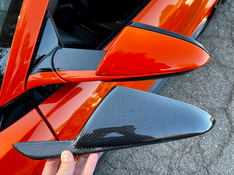 2017 - 2022 NC1 NSX Carbon Fiber Exterior Side Mirror Upper Covers (Pair)