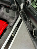 NSX Gloss Carbon Fiber Outer Door Sills with cutouts for OEM Nameplate Badge