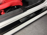 NSX Gloss Carbon Fiber Outer Door Sills with cutouts for OEM Nameplate Badge