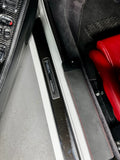 NSX Gloss Carbon Fiber Outer Door Sills with cutouts for OEM Nameplate Badge