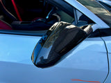 2017 - 2022 NC1 NSX Carbon Fiber Exterior Side Mirror Upper Covers (Pair)