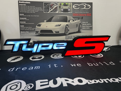 Acura Type-S Digital Garage LED Art Sign for NSX Integra TLX