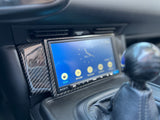 Honda S2000 custom Double DIN Radio Solution with Carbon Fiber Trim