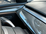 Tesla Model 3 Carbon Fiber 3-piece Dash Board Trim Set