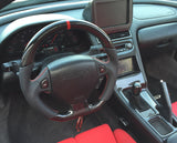 NSX OEM Flat Bottom Leather / Alcantara Steering Wheel (1991-2005 NSX)