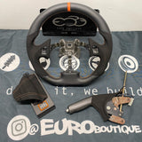 NSX OEM Flat Bottom Leather / Alcantara Steering Wheel (1991-2005 NSX)