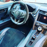 2017-2022 NC1 NSX Upgraded Carbon Fiber Steering Wheel with Alcantara / Napa Leather