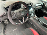 2017-2022 NC1 NSX Upgraded Carbon Fiber Steering Wheel with Alcantara / Napa Leather