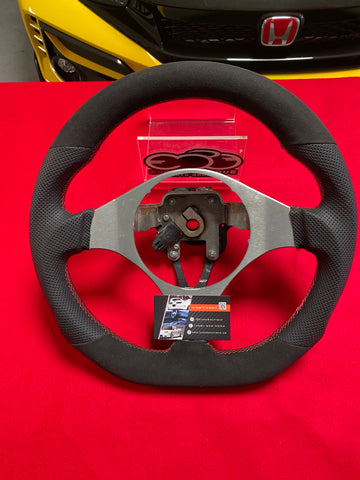 Mitsubishi EVO 9 OEM Flat Bottom Bespoke Steering Wheel