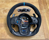 2020+ Toyota A90 A91 MK5 Supra Carbon Fiber Flat Bottom Steering Wheel