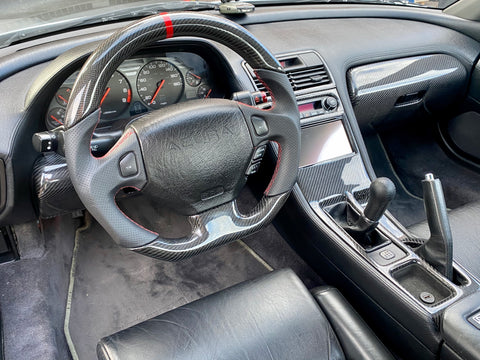 NSX OEM Carbon Fiber Flat Bottom Steering Wheel (1991-2005 NSX)