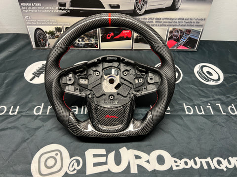 2020+ Toyota A90 A91 MK5 Supra Carbon Fiber Flat Bottom Steering Wheel