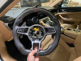 Porsche 991 Turbo / Carrera / Panamera Bespoke Flat Bottom Upgraded Sport Carbon Fiber Steering Wheel