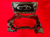 Mitsubishi EVO X Full Carbon Gauge Cluster Trim with Dual 52mm Gauge Opening