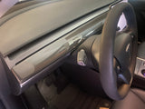 Tesla Model Y and Model 3 Bespoke Center Carbon Fiber Long Dash Board Trim Piece