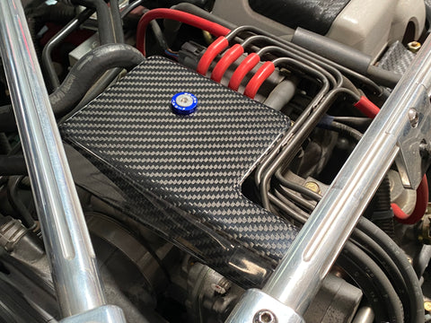 NSX Engine Throttle Body Cover Plate in Gloss Carbon Fiber