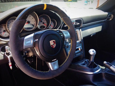 Porsche Suede / CF steering wheels