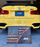 BMW Bespoke Hand Made Patriotic Wooden Flag for your Man-Cave or Office!