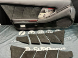 NSX Driver and Passenger Door Insert Cards Reupholstered in Leather / Alcantara