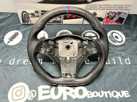 BMW Carbon Fiber Flat Bottom E9x 335 Steering Wheel (fits 2008-2013) Non-M