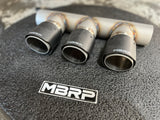 2017 - 2022 MBRP 2.5" Stainless Exhaust with Carbon Fiber Exhaust Tips