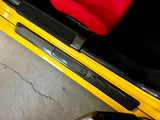 NSX Gloss Carbon Fiber Outer Door Sills with cutouts for OEM Nameplate Badge