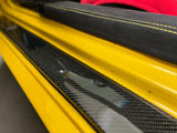 NSX Gloss Carbon Fiber Outer Door Sills with cutouts for OEM Nameplate Badge