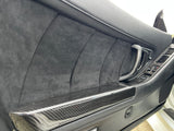 NSX Driver and Passenger Door Elbow Rests Reupholstered in Leather / Alcantara / Carbon
