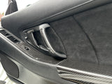 NSX Driver and Passenger Door Elbow Rests Reupholstered in Leather / Alcantara / Carbon