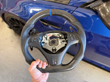 BMW Carbon Fiber Flat Bottom E9x 335 Steering Wheel (fits 2008-2013) Non-M