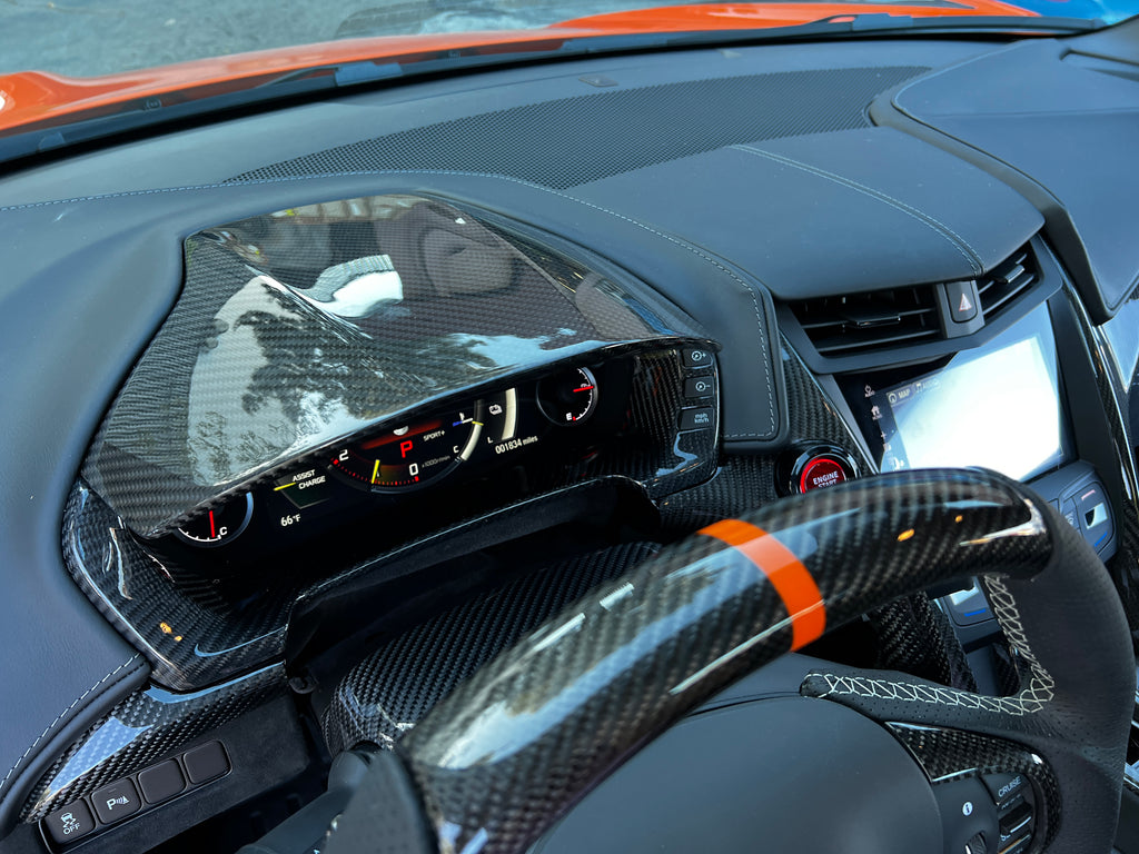 2017 2022 NC1 NSX Carbon Fiber Steering Column Trims (Pair