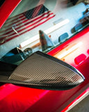 2017 - 2022 NC1 NSX Carbon Fiber Exterior Side Mirror Upper Covers (Pair)
