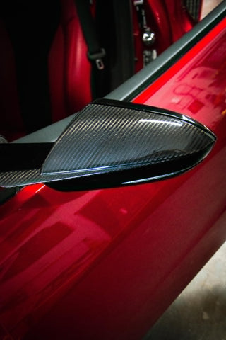 2017 - 2022 NC1 NSX Carbon Fiber Exterior Side Mirror Upper Covers (Pair)