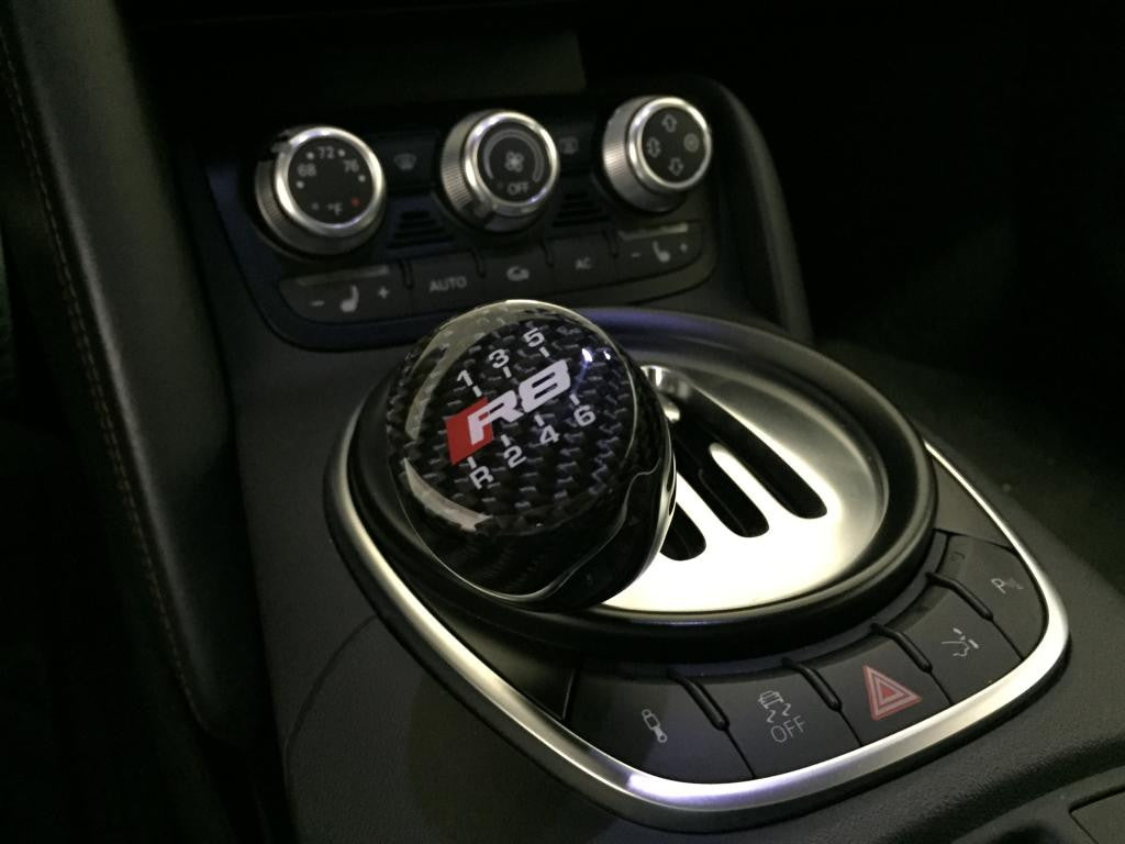 audi gear knob Audi R8 Carbon Fiber Shift Knob for 6MT or Paddle Shift S-Tronic R-tronic