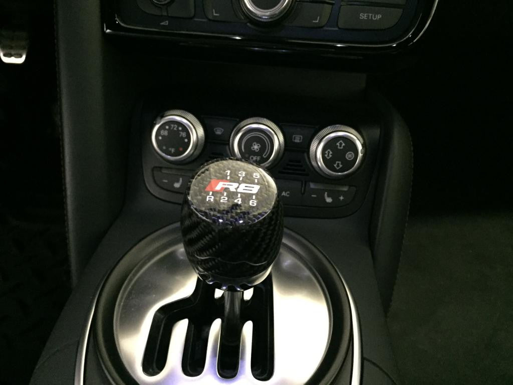 Audi R8 Carbon Fiber Shift Knob for 6MT or Paddle Shift S-Tronic R-tro ...
