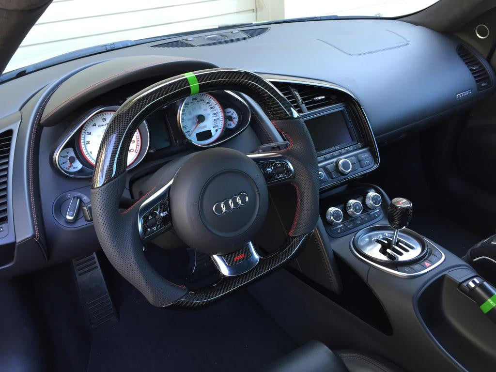 Audi R8 Carbon Fiber Shift Knob for 6MT or Paddle Shift S-Tronic R-tro ...