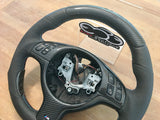 BMW E46 M3 Flat Bottom Carbon Fiber upgraded Premium Steering Wheel
