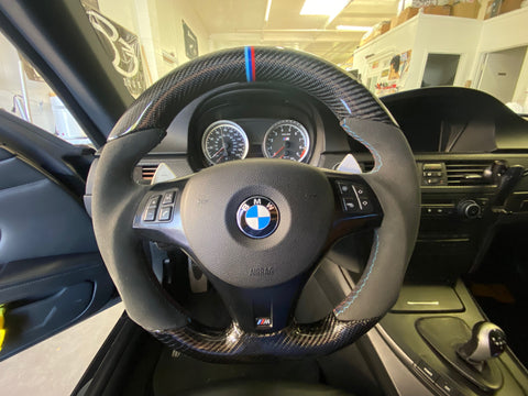 BMW Carbon Fiber Flat Bottom E9x M3 Steering Wheel (fits 2008-2013)
