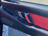 NSX Driver and Passenger Door Insert Cards Reupholstered in Leather / Alcantara