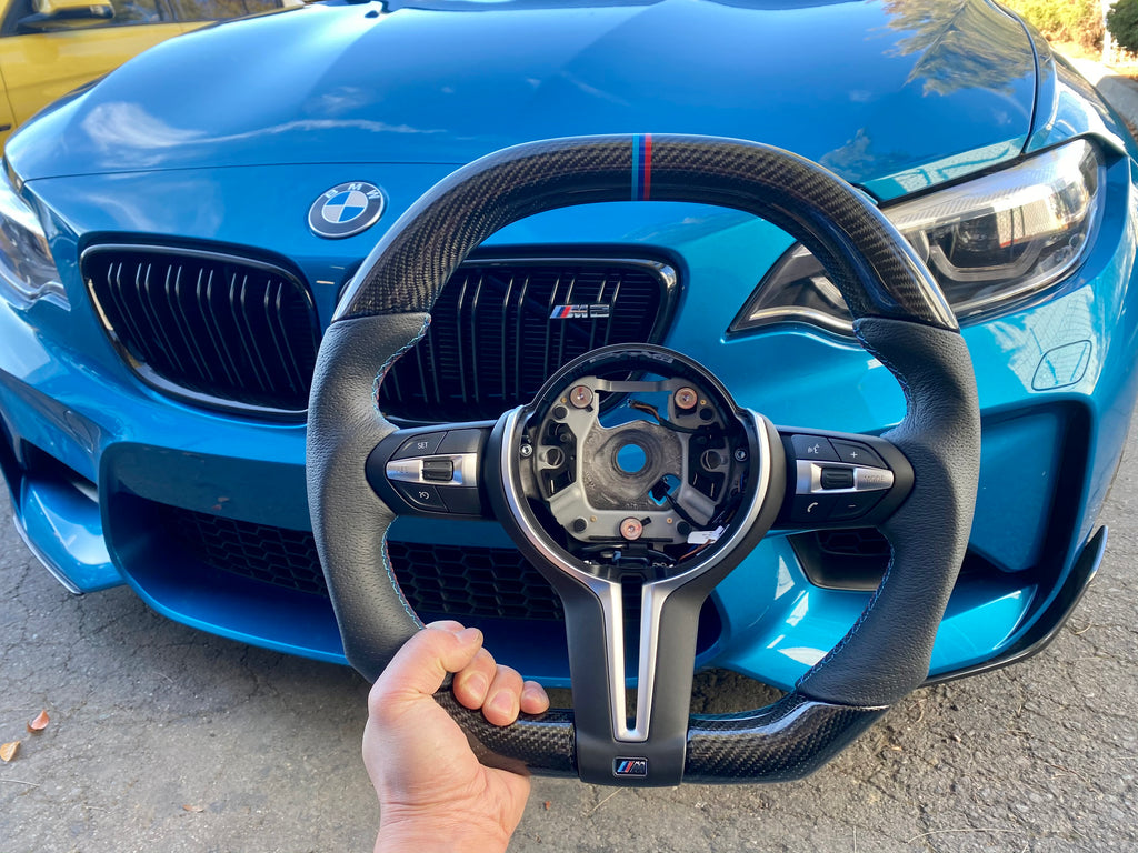 BMW Carbon Fiber Flat Bottom F10 M5 / M6 Steering Wheel – EuroBoutique.us