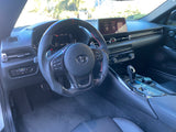 2020+ Toyota A90 A91 MK5 Supra Carbon Fiber Flat Bottom Steering Wheel