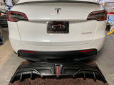 Tesla Model Y Rear Diffuser in Black Plastic Finish