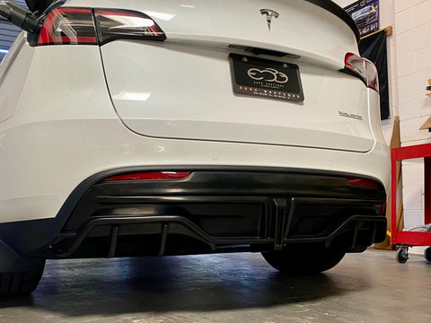 Model Y Rear Diffuser Ev Base Tesla Model Y Rear Diffuser in Black Plastic Finish – EuroBoutique.us